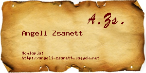Angeli Zsanett névjegykártya