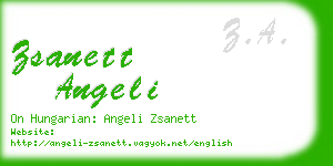 zsanett angeli business card
